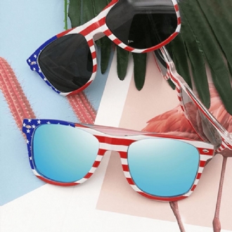 Unisex Patriotic Polarspex 80-tal Retro Trendiga Snygga Solglasögon