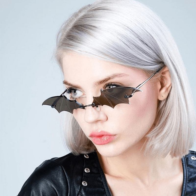 Unisex Personlighet Creative Bat Shape Mode Trend Uv-skyddssolglasögon