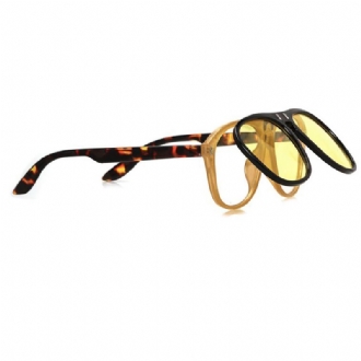 Uv400 Unisex Retro Personality Metal Frame Flip Solglasögon