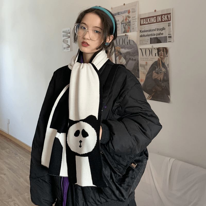 All-match Korean Version Student Japanese Scarf Förtjockad Och Varm