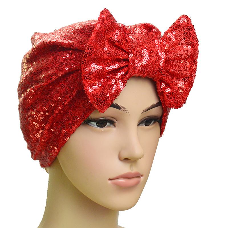 Dammode Ny Sequin Bow Bandana Hat