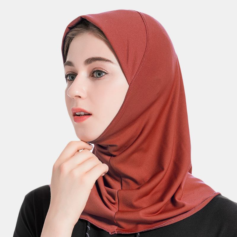 Hijab Scarf Kvinnor Solid Crystal Hampa