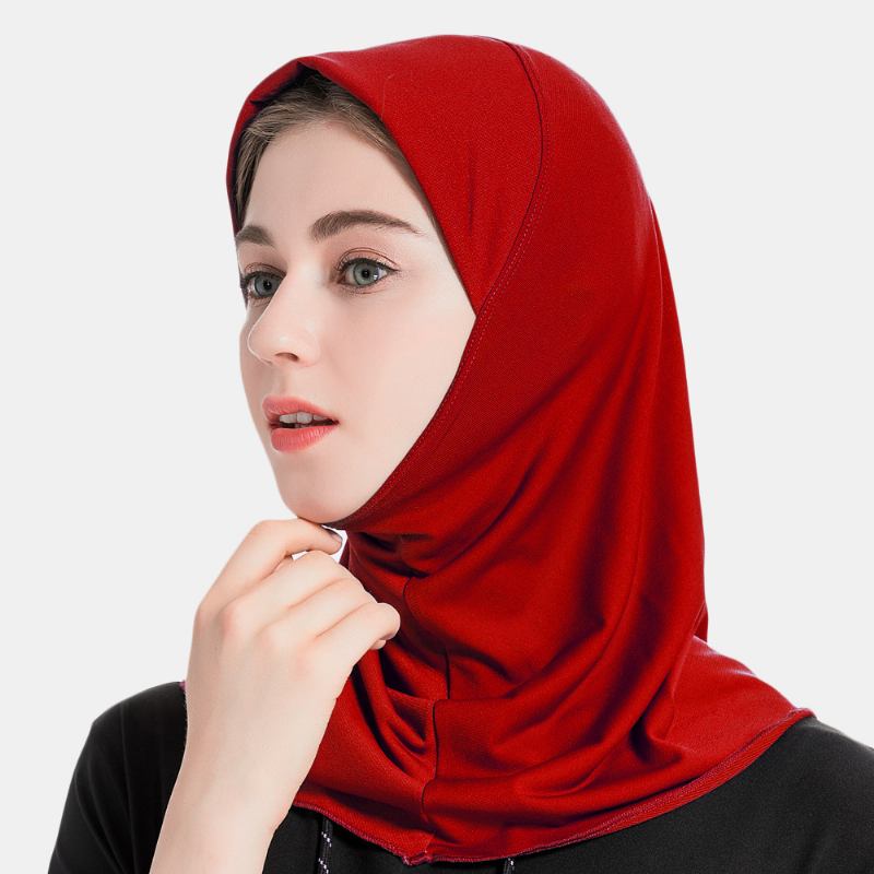 Hijab Scarf Kvinnor Solid Crystal Hampa