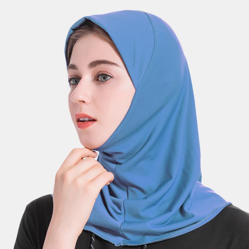 Hijab Scarf Kvinnor Solid Crystal Hampa