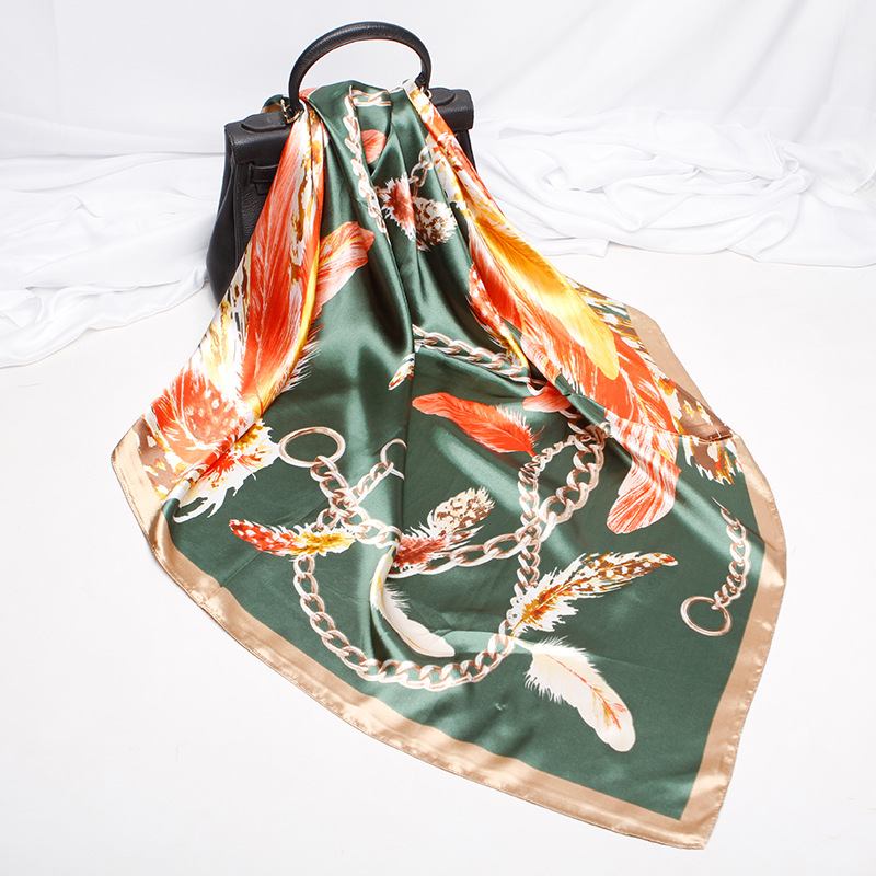 Imitation Silk Handväskor Satin Silk Scarf