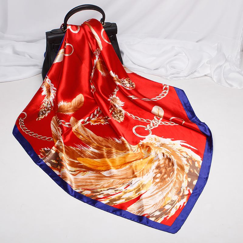 Imitation Silk Handväskor Satin Silk Scarf