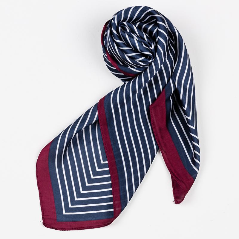 Kvinnor Bekväm Satinbroderad Sidenscarf