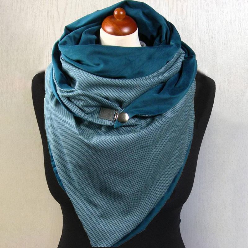 Kvinnor Bomull Plus Tjock Håll Varm Vinter Utomhus Casual Enfärgad Multi-purpose Scarf Sjal