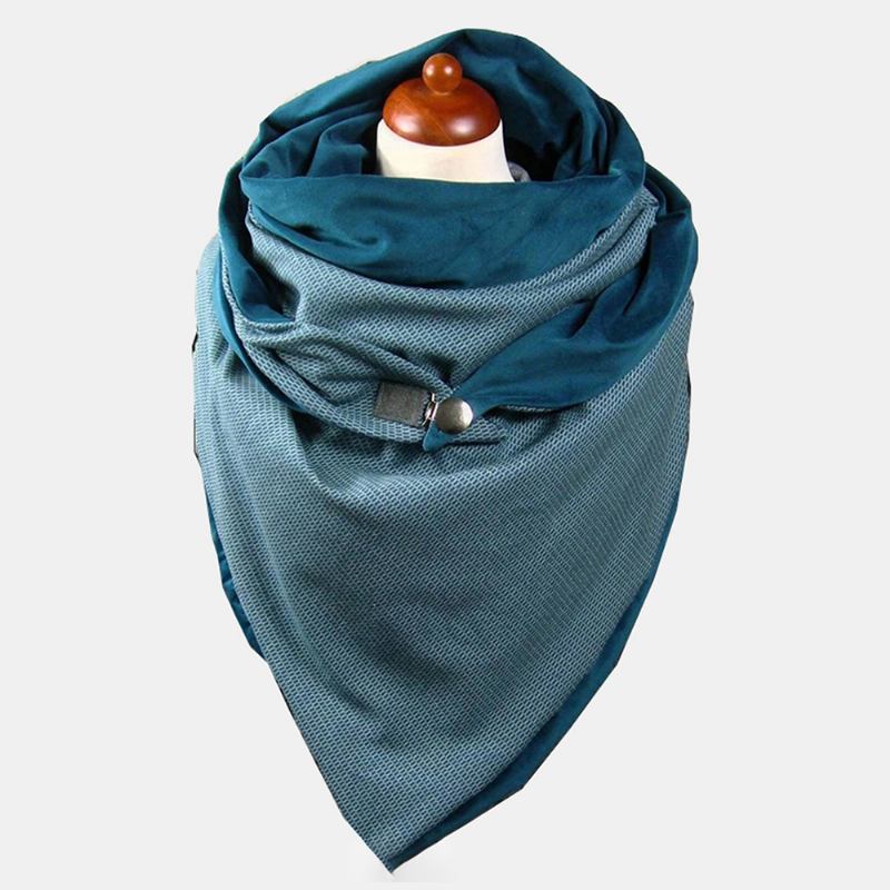 Kvinnor Bomull Plus Tjock Håll Varm Vinter Utomhus Casual Enfärgad Multi-purpose Scarf Sjal