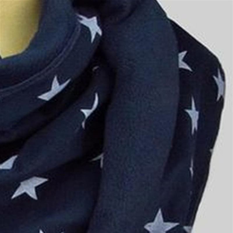 Kvinnor Bomull Plus Tjock Håll Varm Vinter Utomhus Casual Stars Mönster Multi-purpose Scarf Sjal