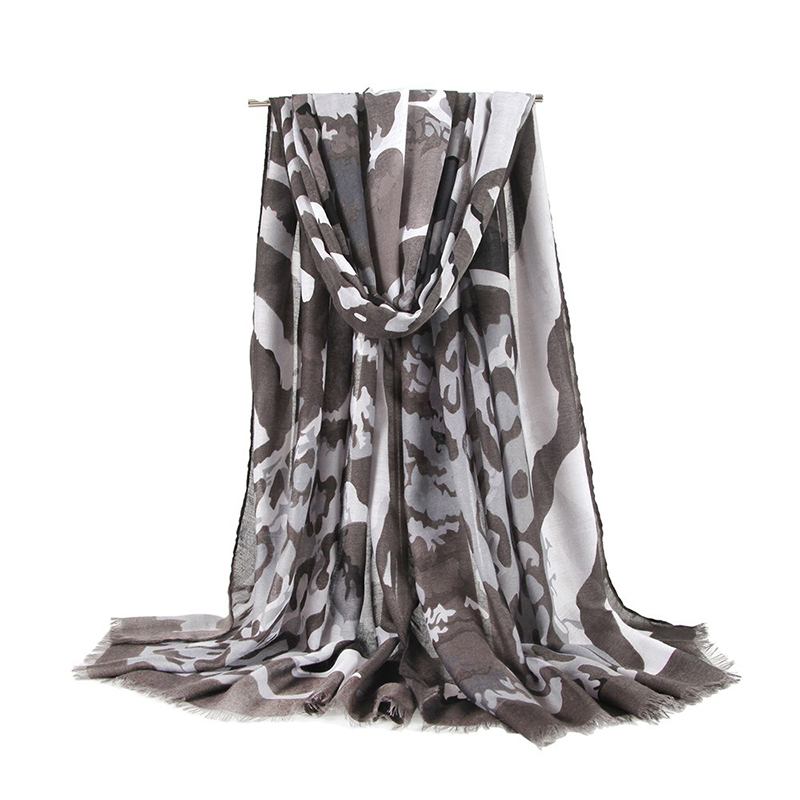 Kvinnor Med Tryck Bohemia Travel Beach Solskyddsmedel Etnisk Vintage Vogue Cotton Mjuk Scarf Sjal