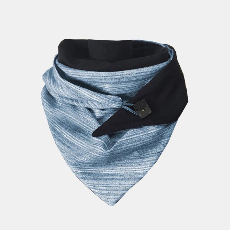 Kvinnor Plus Tjock Håll Värmen Vinter Utomhus Casual Randmönster Multi-purpose Scarf Sjal