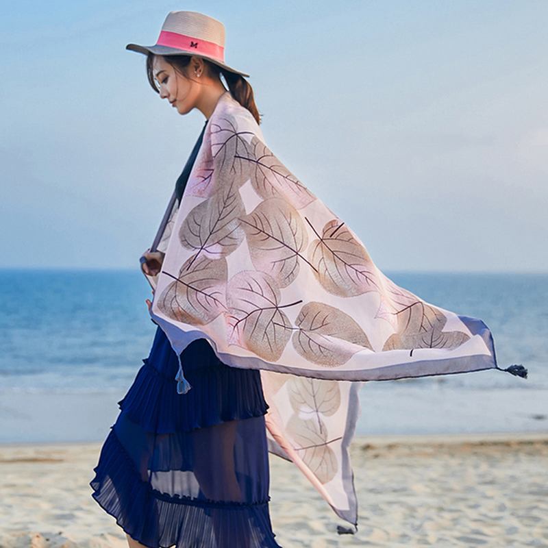 Kvinnor Utskrift Summer Sunshade Beach Scarves Sjal