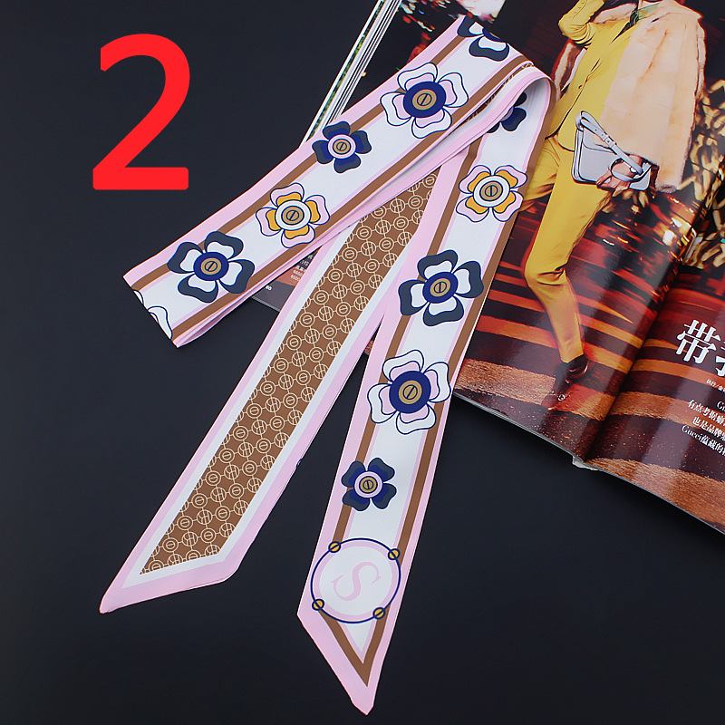 Mode All-match Blommor Imitation Silk Scarf