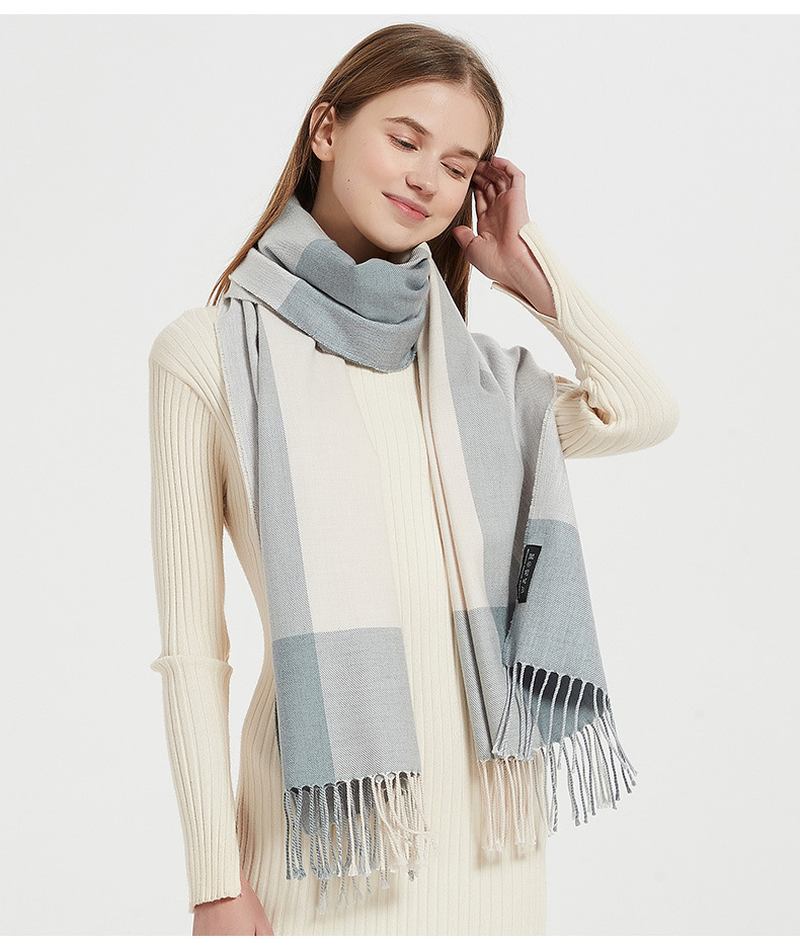 Mode Look Dual-use Cashmere Rutig Scarf