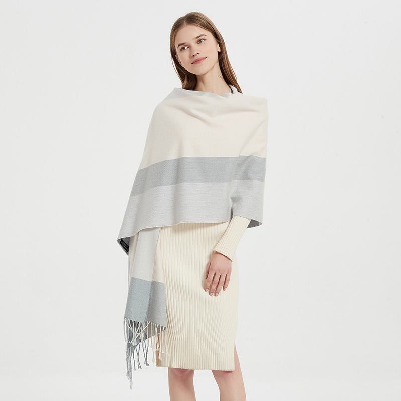 Mode Look Dual-use Cashmere Rutig Scarf