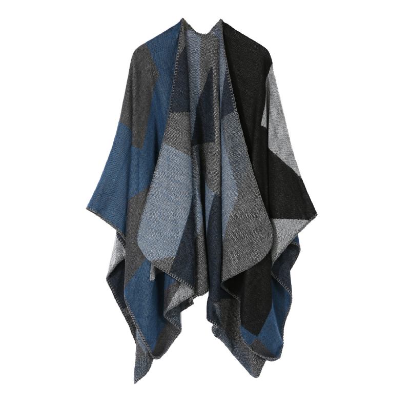 Mode Street Värme Och Färgmatchande Cashmere Big Scarf Sjal