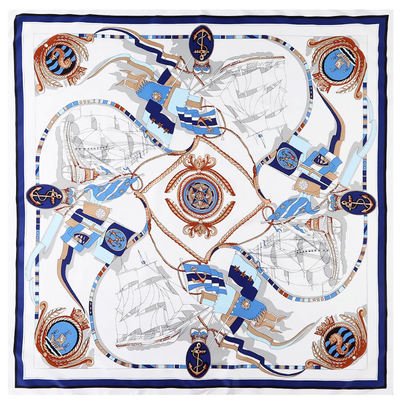 Nautical Map Dam Twill Scarf