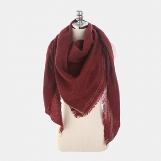 Nytt Mode Säsong Enfärgad Cashmere Triangel Scarf Scarves Warm Wild