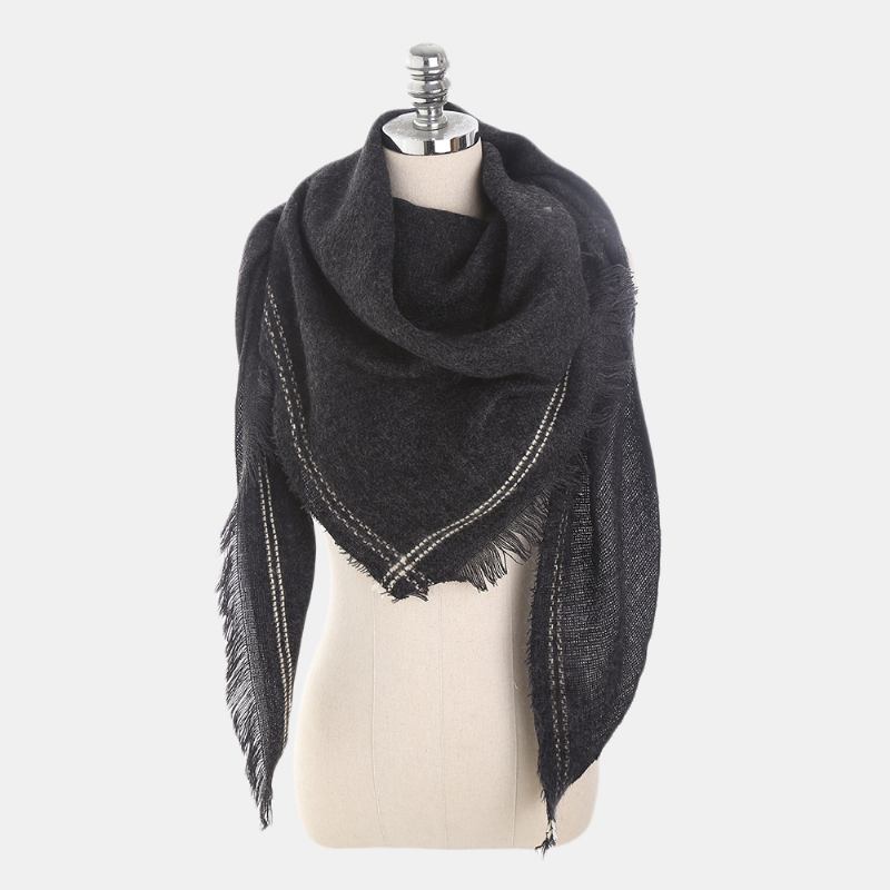 Nytt Mode Säsong Enfärgad Cashmere Triangel Scarf Scarves Warm Wild