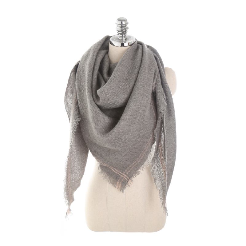 Nytt Mode Säsong Enfärgad Cashmere Triangel Scarf Scarves Warm Wild