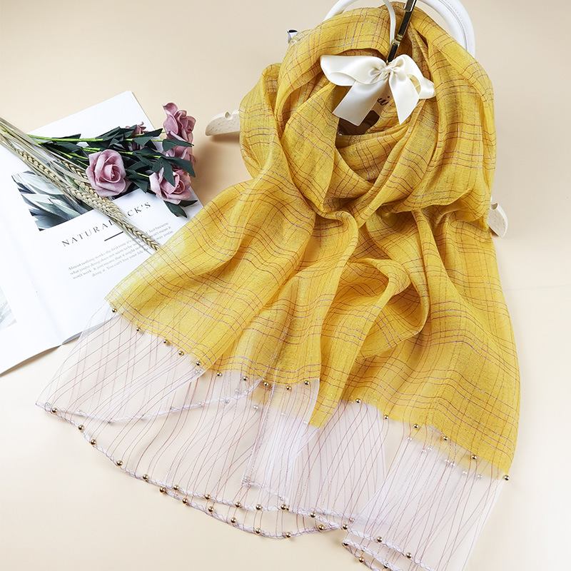 Small Doft Elegant Sunscreen Sjal Sidenscarf