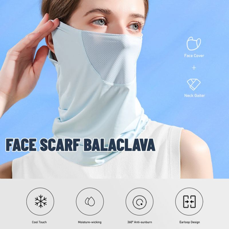 Sommaransiktsskydd Ansiktshalsduk Balaclava Uv-skydd Öronögla Nackdamask Andas Utomhussporter Damer