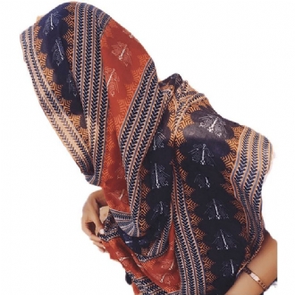 Turkiet Desert Vacation Fringed Etnisk Stil Bomull Och Linne Scarf Ladies Travel