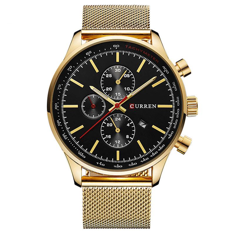 Business Herr Watch Luxury Sport Metal Quartz Armbandsur