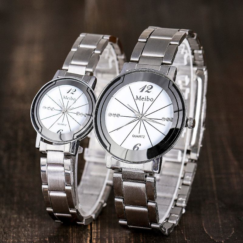 Casual Style Full Steel Herr Dam Quartz Watch Elegant Design Present Kupong Watch