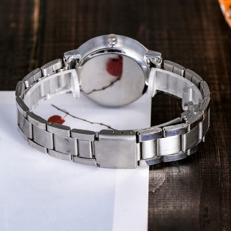 Casual Style Full Steel Herr Dam Quartz Watch Elegant Design Present Kupong Watch