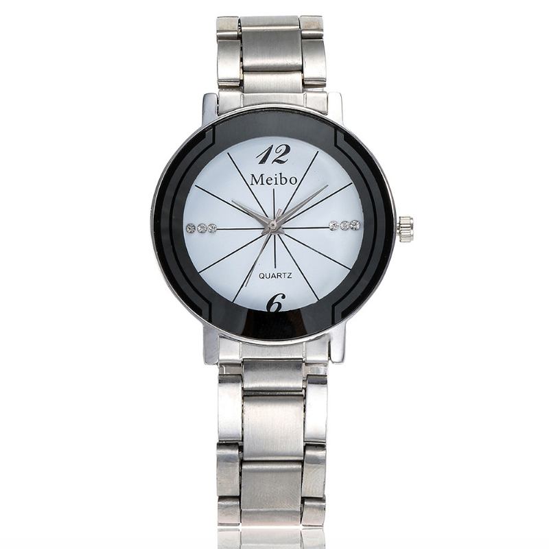 Casual Style Full Steel Herr Dam Quartz Watch Elegant Design Present Kupong Watch