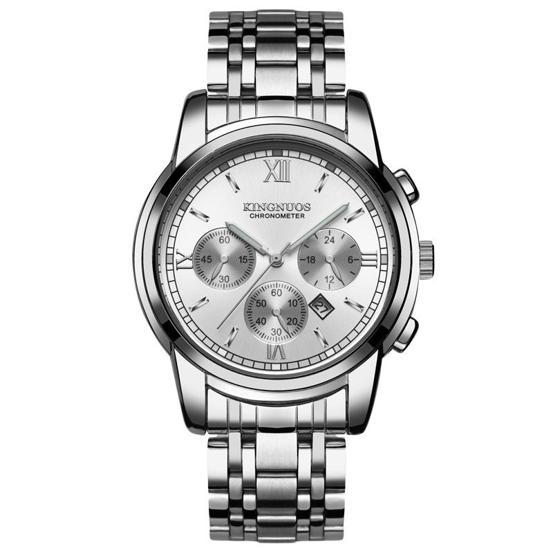 Casual Style Herr Armbandsur Full Steel Quartz Watch