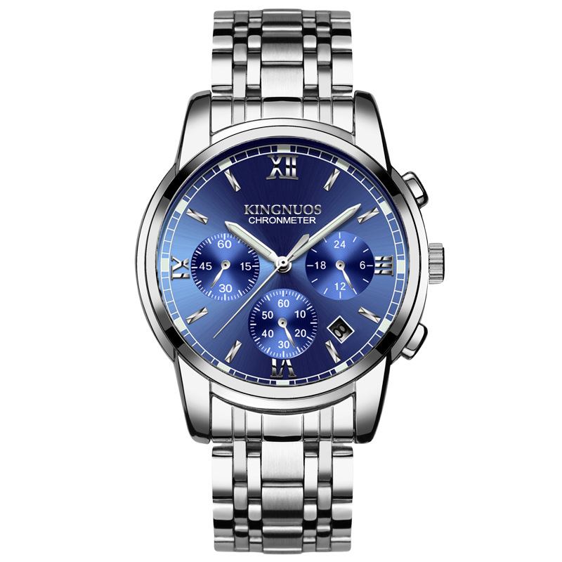 Casual Style Herr Armbandsur Full Steel Quartz Watch