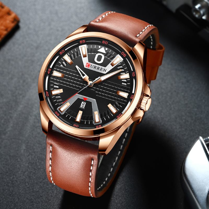 Casual Style Herr Armbandsur Kalender Lysande Display Quartz Watches