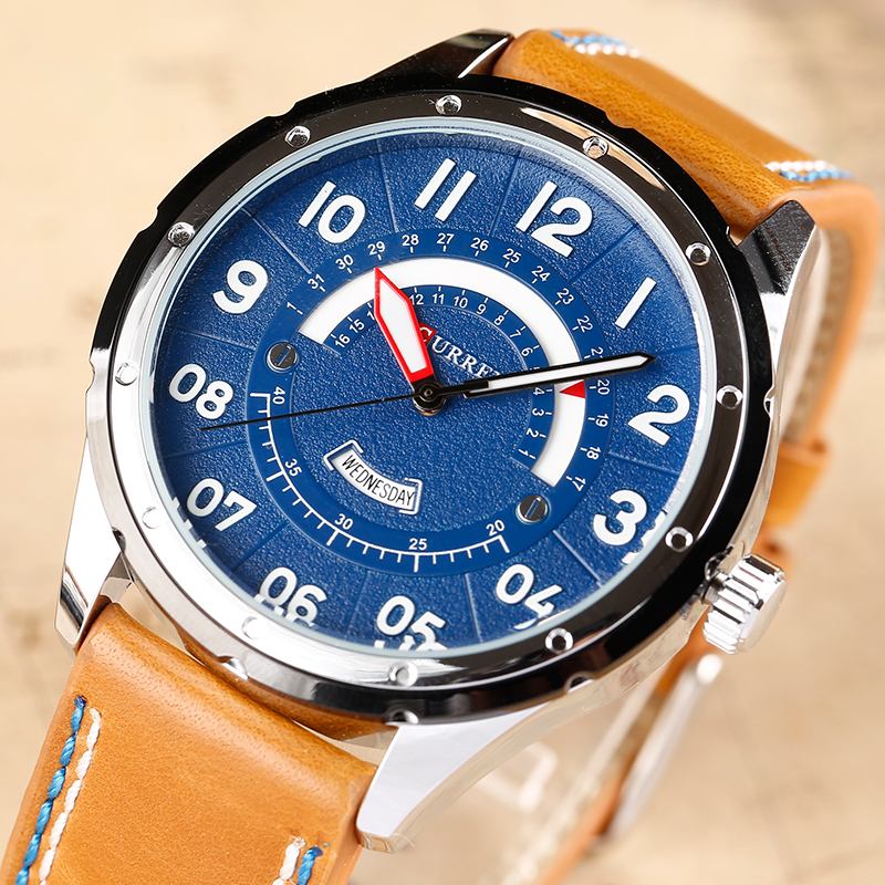 Casual Style Herr Armbandsur Kalender Quartz Movement Watch