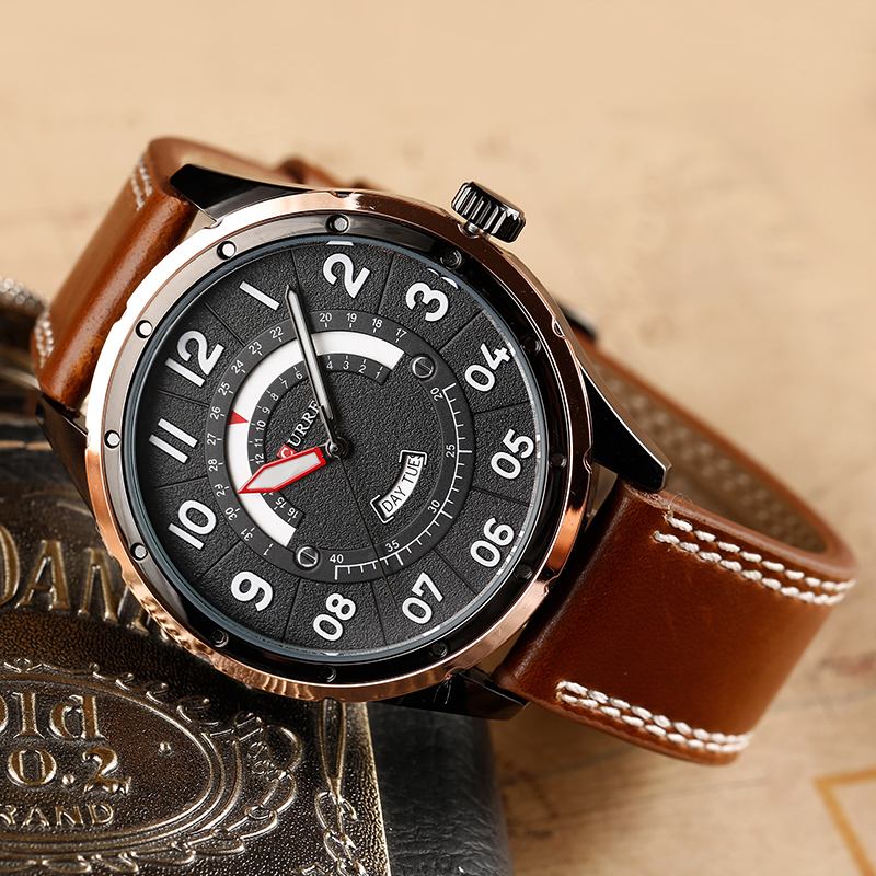 Casual Style Herr Armbandsur Kalender Quartz Movement Watch