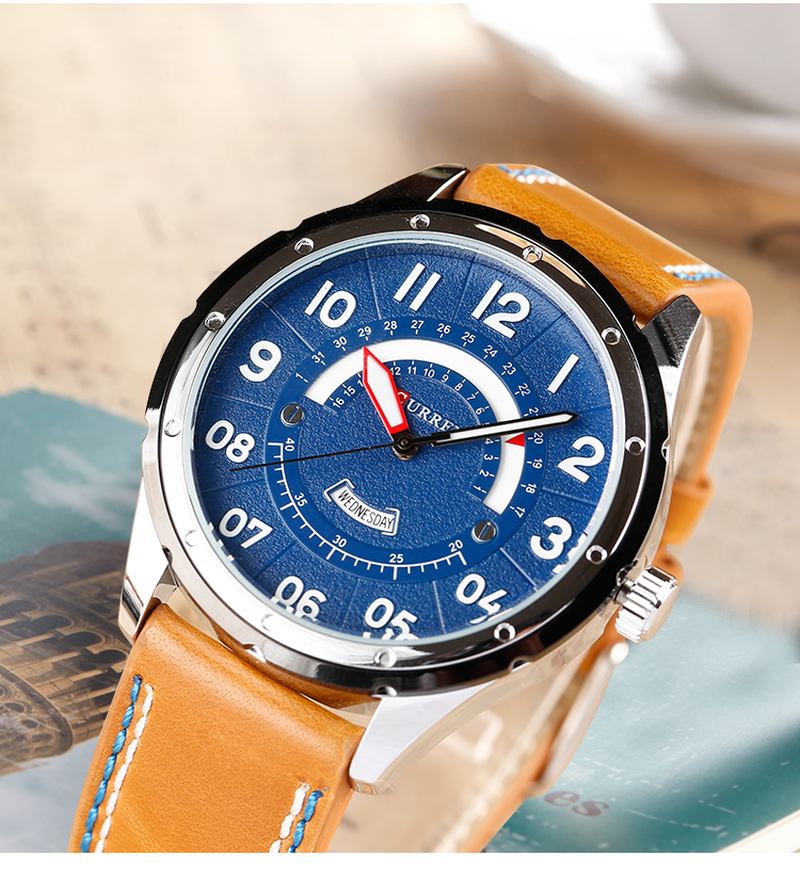 Casual Style Herr Armbandsur Kalender Quartz Movement Watch