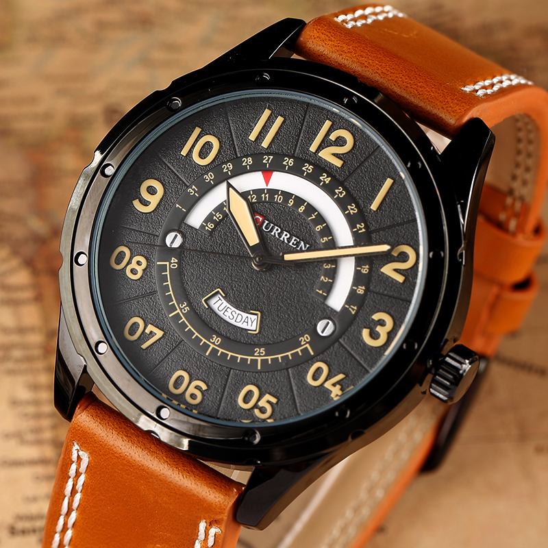 Casual Style Herr Armbandsur Kalender Quartz Movement Watch