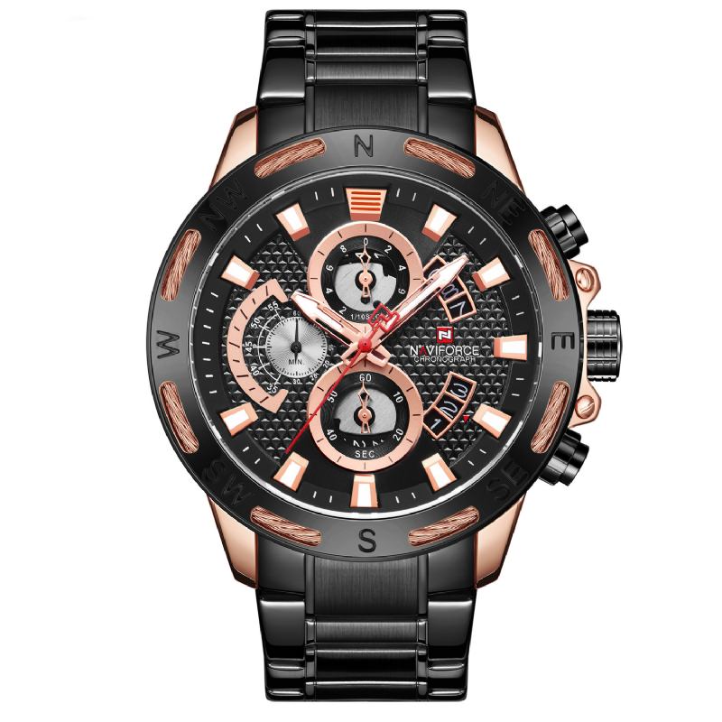 Chronograph Business Style Herrklocka Luminous Display Quartz Watch