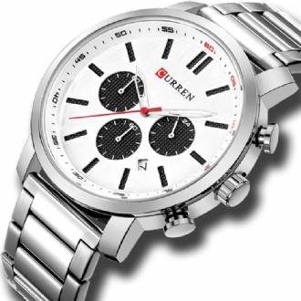 Chronograph Waterproof Quartz Watch Business Style Herrarmbandsur