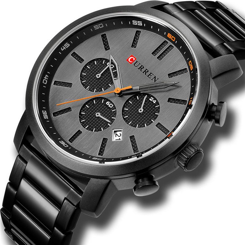 Chronograph Waterproof Quartz Watch Business Style Herrarmbandsur