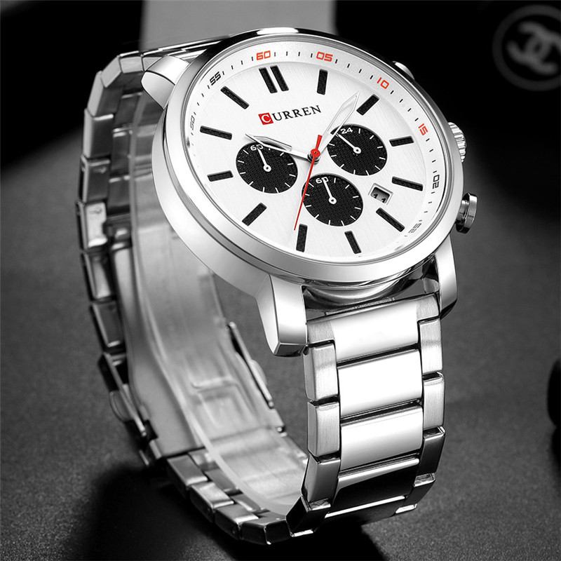 Chronograph Waterproof Quartz Watch Business Style Herrarmbandsur