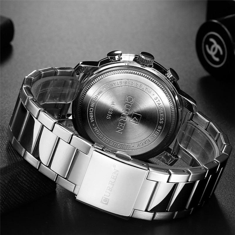 Chronograph Waterproof Quartz Watch Business Style Herrarmbandsur