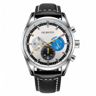 Herr Quartz Watch Luxury Läderrem Business Watch