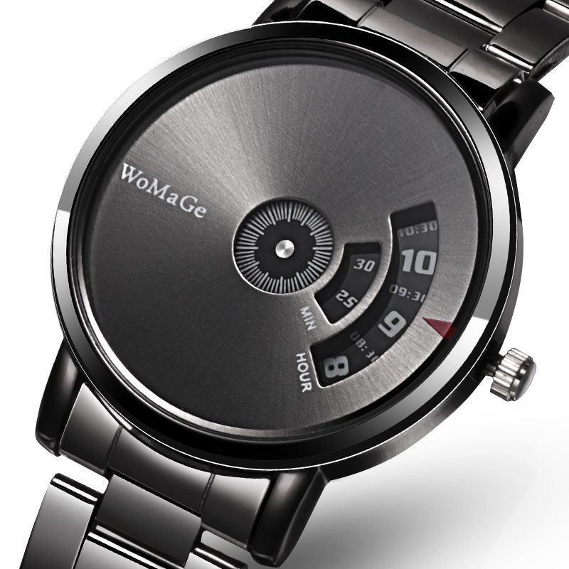 Herrklocka Mode Rostfritt Stålband Business Digital Quartz Watch