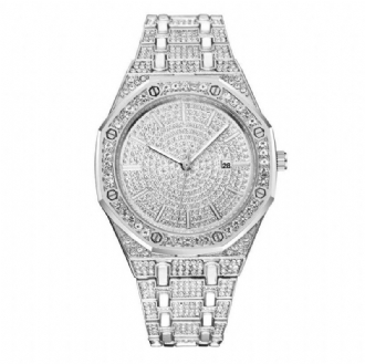 Lyxmode Full Rhinestone Diamond Armbandsur Unisex Quartz Watch