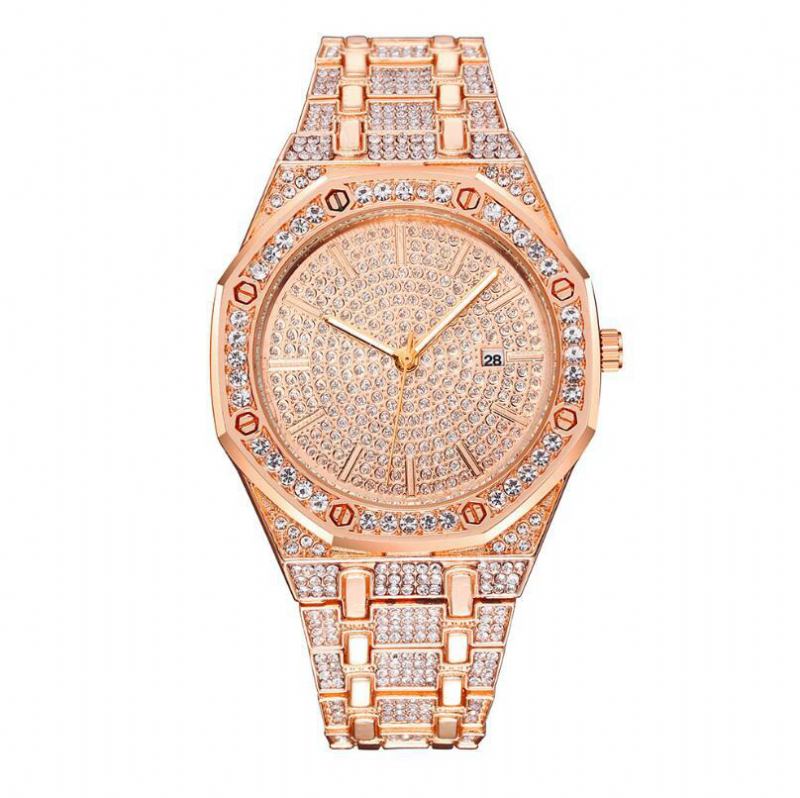 Lyxmode Full Rhinestone Diamond Armbandsur Unisex Quartz Watch