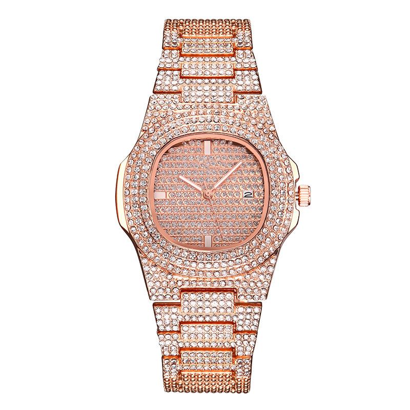 Lyxmode Full Rhinestone Diamond Armbandsur Unisex Quartz Watch