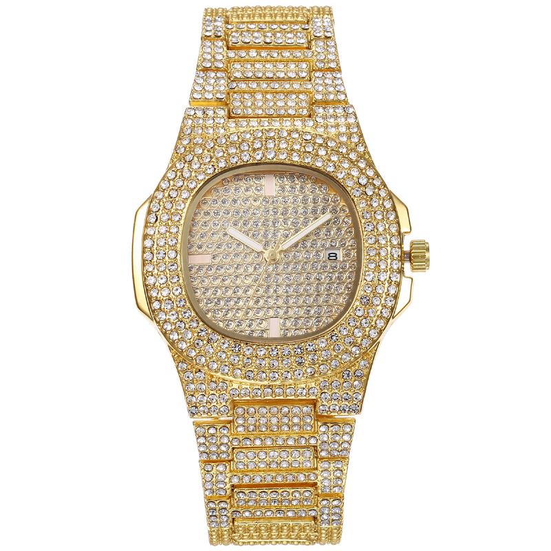 Lyxmode Full Rhinestone Diamond Armbandsur Unisex Quartz Watch